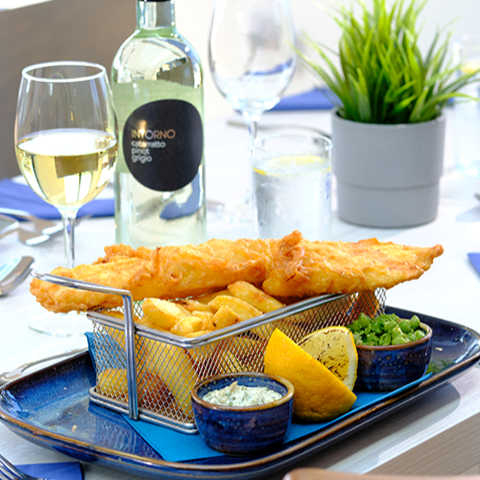 Restaurant food in Cornwall at Coast Kitchen-Bar-Terrace